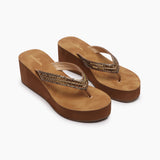 Intricate Detail Wedges gold side angle