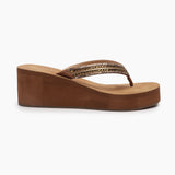 Intricate Detail Wedges gold side profile