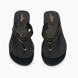 Intricate Detail Wedges black front