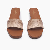 Elevated Textured Slip Ons light pink front
