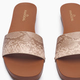 Elevated Textured Slip Ons light pink front zoom
