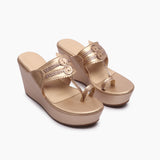 Wedge Kohalpuris rose gold side angle
