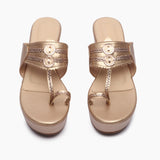 Wedge Kohalpuris rose gold front