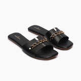 Chainlink Accented Flats black side angle