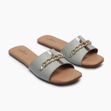 Chainlink Accented Flats grey side angle