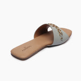 Chainlink Accented Flats grey back