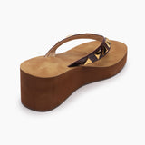 Patent Stone Studded Wedges maroon back