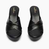 Classic Wedge Slip Ons black front