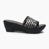 Open Toe Clear Wedges black side profile