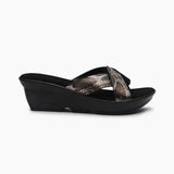 Snake Pattern Wedges black side profile