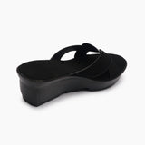 Snake Pattern Wedges black back