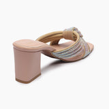 Knotted Chain Heels pink back