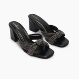 Knotted Chain Heels black side angle