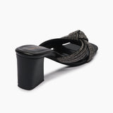 Knotted Chain Heels black back