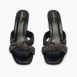 Knotted Chain Heels black front