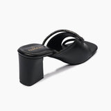 Chain Embellished Heels black back