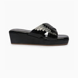 Cross Pattern Wedges black side profile