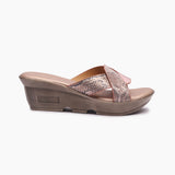 Snake Pattern Wedges rose gold side profile