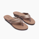 Split Strapped Flats grey side angle