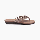Split Strapped Flats grey side profile