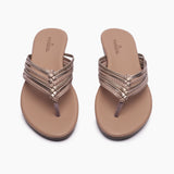 Split Strapped Flats grey front