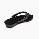 Split Strapped Flats black back