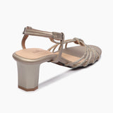 Knotted Chain Sandals grey back