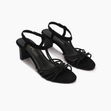 Knotted Chain Sandals black side angle
