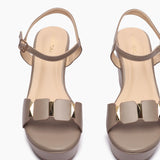 Wedge Heel Platform Sandals grey front zoom