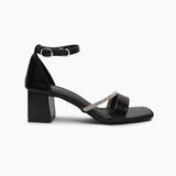 Chain Embellished Strappy Sandals black side profile