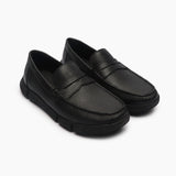 GEOX Adacter Widefit Slip Ons black side angle