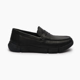 GEOX Adacter Widefit Slip Ons black side profile
