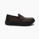 GEOX Adacter Widefit Slip Ons brown side profile