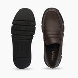 GEOX Adacter Widefit Slip Ons brown top and sole