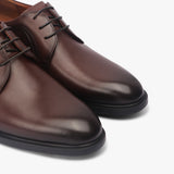 Classic Broad Toe Derbys brown side angle zoom