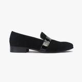 Suede Slip Ons black side profile