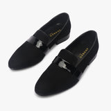 Suede Slip Ons black opposite