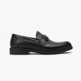 Horse Bit Buckle Moccasins black side profile