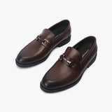 Horse Bit Buckle Moccasins brown opposite side