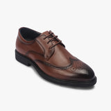 Broad Toe Wingtips cognac side single