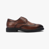 Broad Toe Wingtips cognac side profile