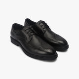 Broad Toe Wingtips black side angle