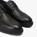 Broad Toe Wingtips black side angle zoom