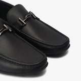 T Buckle Loafers black side angle zom