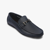 T Buckle Loafers navy side single