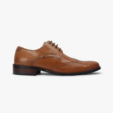 Broad Toe Brogues tan side profile