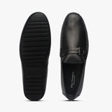 Metal Bit Accented Loafers black top and sole