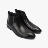 Box Calf Leather Chelsea Boot black side angle