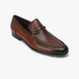 Sheep Leather Moccasins with Metal Bit cognac side single