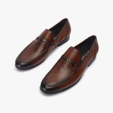 Sheep Leather Moccasins with Metal Bit cognac opposite side